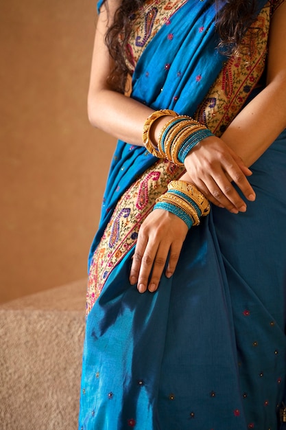 Young Indian Woman Wearing Sari – Free Download