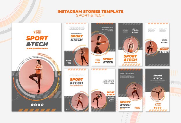 Sport and Tech Instagram Stories Template – Free Download