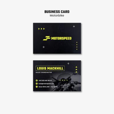 Realistic Motorbike Business Card – Free Download