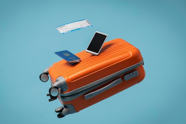 Travel Concept Featuring Baggage and Passport – Free Stock Photo for Download