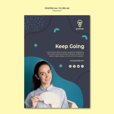 Positivism Concept Poster Template – Free Download