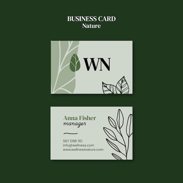 Nature Business Card Template Design – Free Download