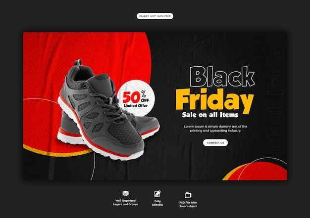 Black Friday Super Sale Web Banner Template – Free Download