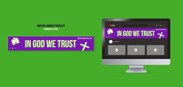 Evangelist Religion and Spirituality YouTube Banner Template – Free Download