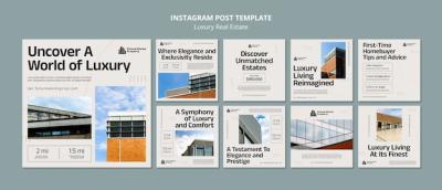 Luxury Real Estate Instagram Posts for Stunning Visuals – Free Download