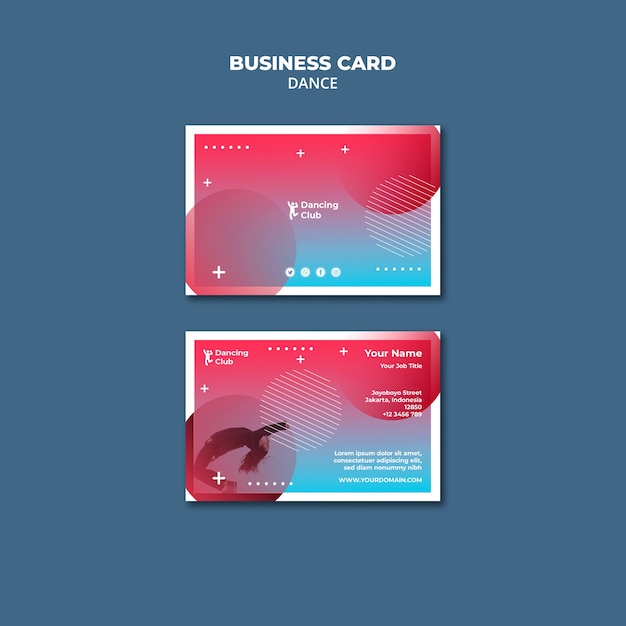 Vibrant Dance Business Card Template – Free Download