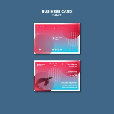 Vibrant Dance Business Card Template – Free Download