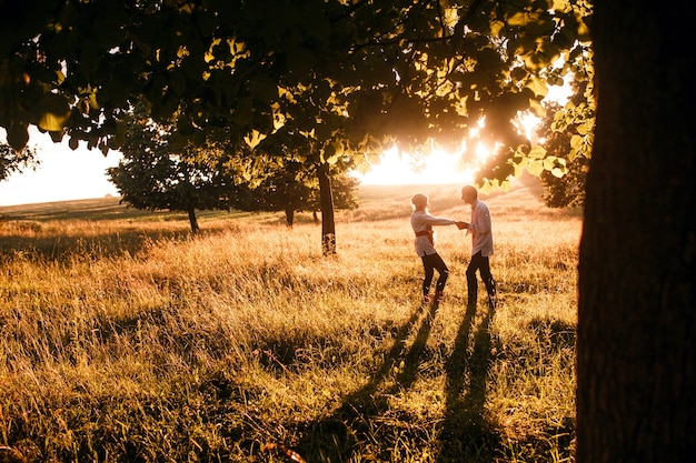 Stunning Couple Running to the Sunset – Free Download