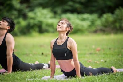 Yoga Action Exercise in the Park – Free Stock Photo, Download Free