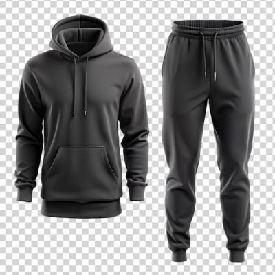 Black Tracksuit Set Mockup on Transparent Background – Free Download