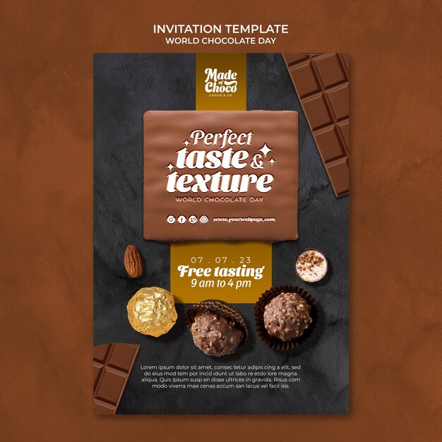 World Chocolate Day Invitation Template – Free Download