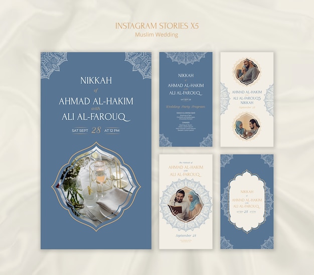 Muslim Wedding Template Design – Download Free Stock Photo