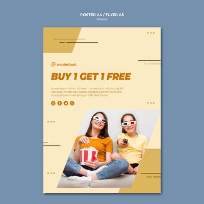 Movie Time Flyer Template – Free Download for Stunning Event Promotion