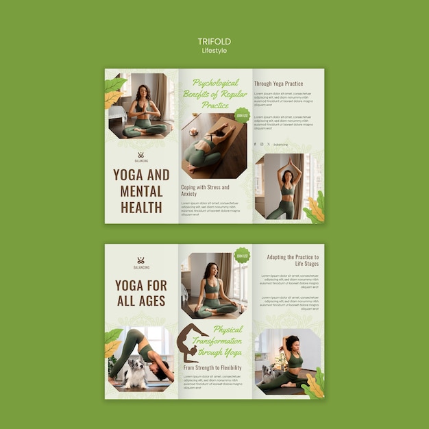 Lifestyle Trifold Brochure Template Design – Download Free Stock Photo