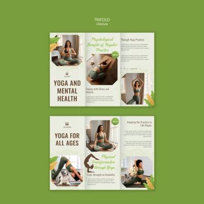 Lifestyle Trifold Brochure Template Design – Download Free Stock Photo