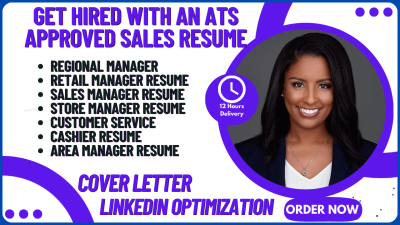 I Will Write Sales Manager, Public Relations, Entrepreneur, and Business Owner Resume