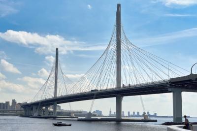 Cablestayed Bridge Over the Petrovsky Fairway in St. Petersburg – Free Download