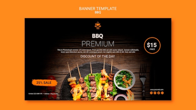 BBQ Theme Banner Template – Free Download