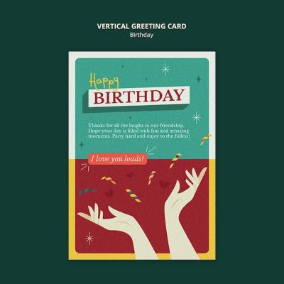 Creative Birthday Template Design for Festive Celebrations – Free Download