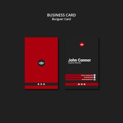 Business Card Design for Burger Restaurant – Free Download