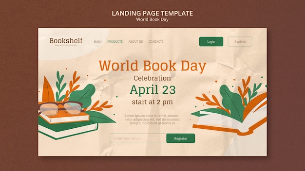 Creative World Book Day Template Design – Free Download