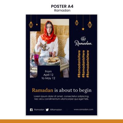 Ramadan Event Flyer Template – Free Download Stock Photo