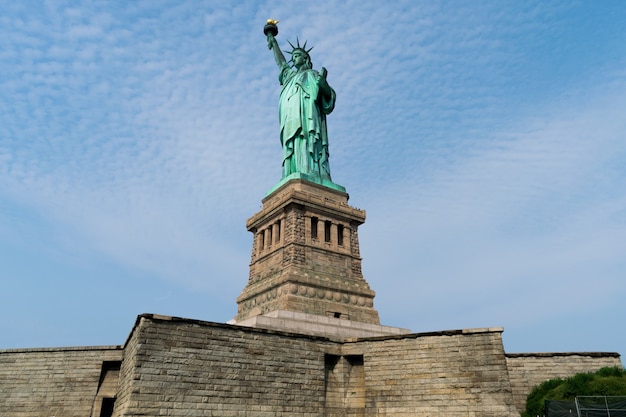 Low Angle Shot of the Statue of Liberty, USA – Download Free Stock Photo