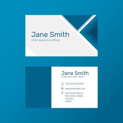 Modern Navy Blue Business Card Template PSD – Free Download