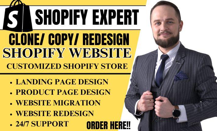 I Will Copy, Clone, Revamp, and Redesign Your Shopify Website or Store