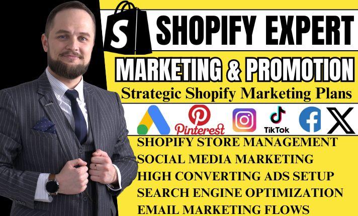 I Will Boost Shopify Sales, Shopify Store Promotion, Complete Shopify Marketing Manager