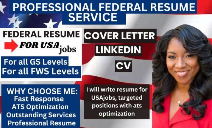 I Will Write A Federal Resume, Cover Letter, LinkedIn, & Professional Resume Writing Service