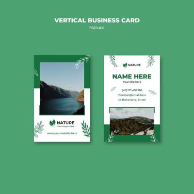 Nature Business Card Template Design – Free Download