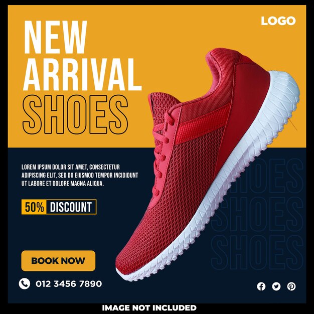 Shoes Sale Social Media Post Template Design – Free to Download