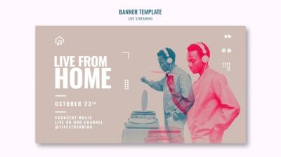 Live Streaming Banner Template for Engaging Online Events – Free to Download