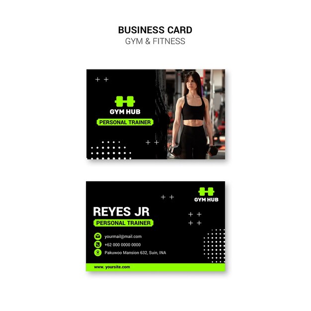 Flat Design Gym Template – Free Download for PSD Templates