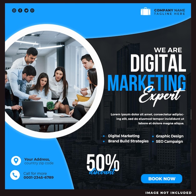 Digital Marketing Expert Social Media Design Template – Free Download