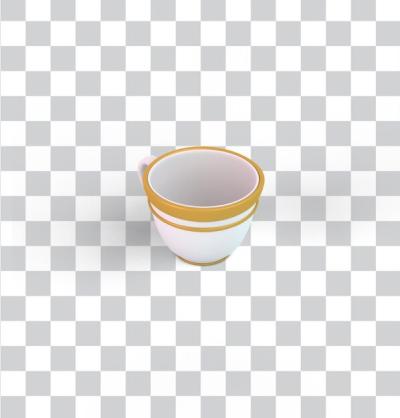 Turkish Coffee Cup from the Left Side – Free Download