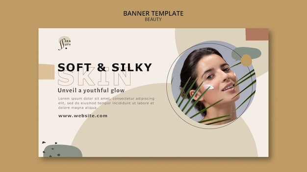 Beauty Banner Template in Flat Design – Free Download