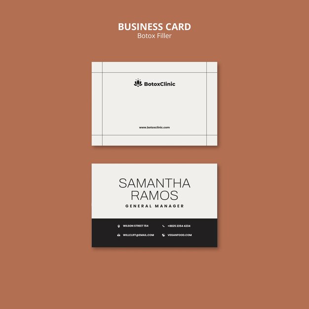 Minimal Botox Filler Business Card Template – Free to Download