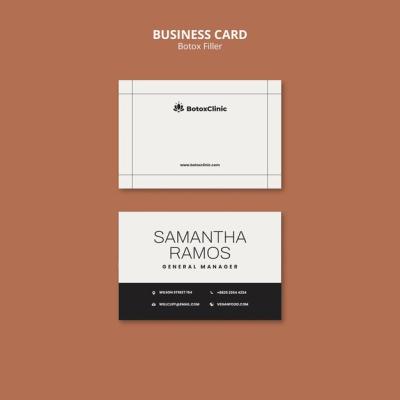 Minimal Botox Filler Business Card Template – Free to Download