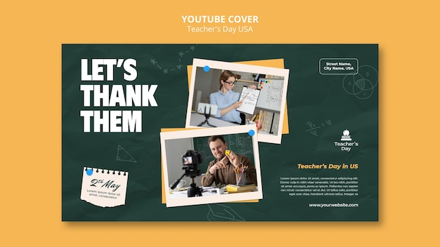 Flat Design Teacher’s Day Template – Free Download