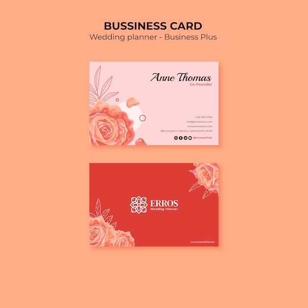 Wedding Planner Business Card Template – Free Download