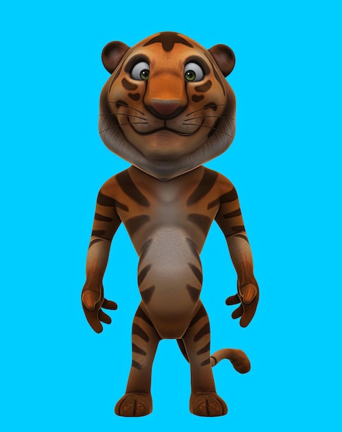 Fun 3D Cartoon Tiger – Free Download