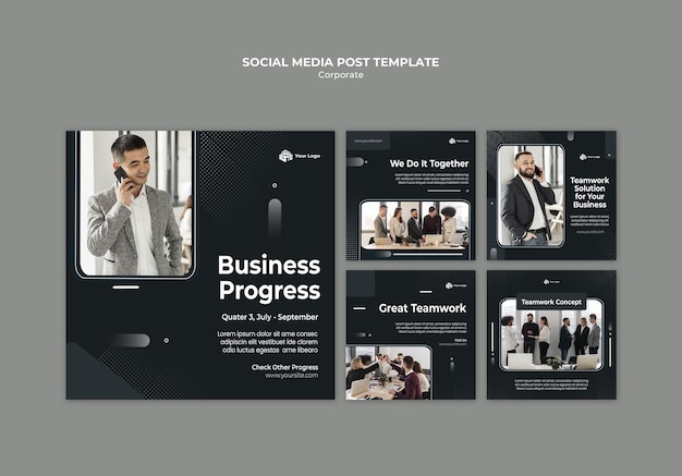 Corporate Social Media Post Template – Free Download