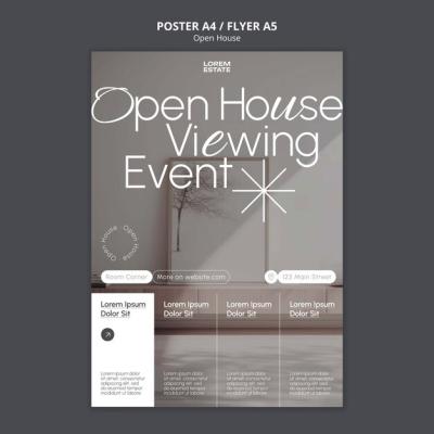 Open House Template Design for Eye-Catching Presentations – Free Download