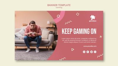 Gaming Concept Banner Template – Download Free Stock Photo