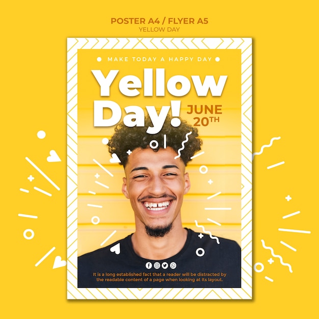 Yellow Day Flyer Template – Free to Download