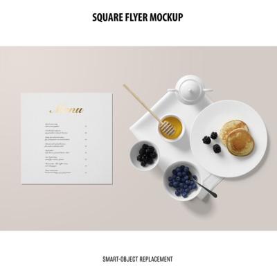 Square Flyer Mockup – Free Stock Photo, Download for Free