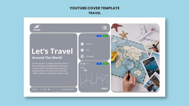 Flat Design Travel Template – Free Download