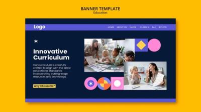 Flat Design Education Concept Landing Page – Free Download